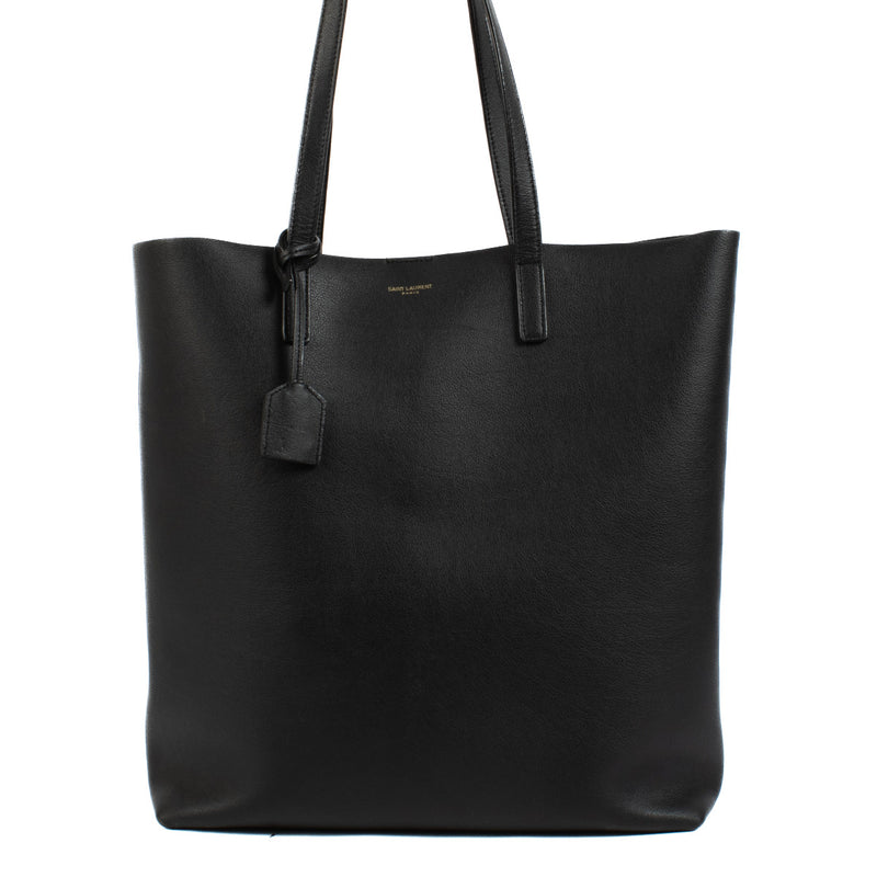 Saint Laurent Black Shopping N/S Leather Tote Bag
