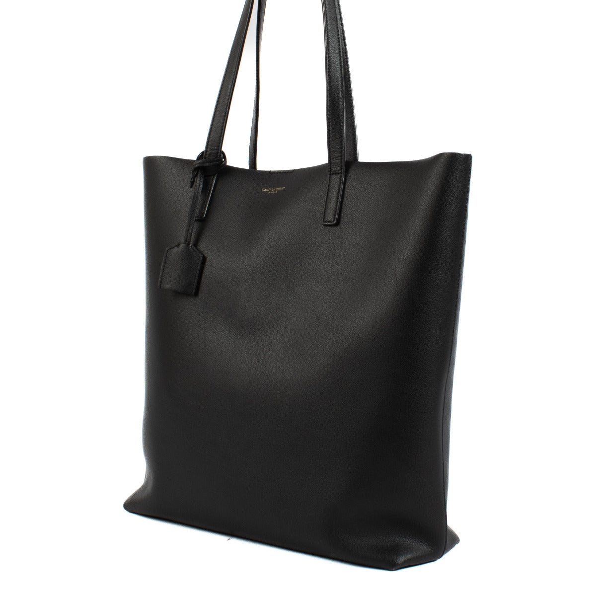 Saint Laurent Black Shopping N/S Leather Tote Bag