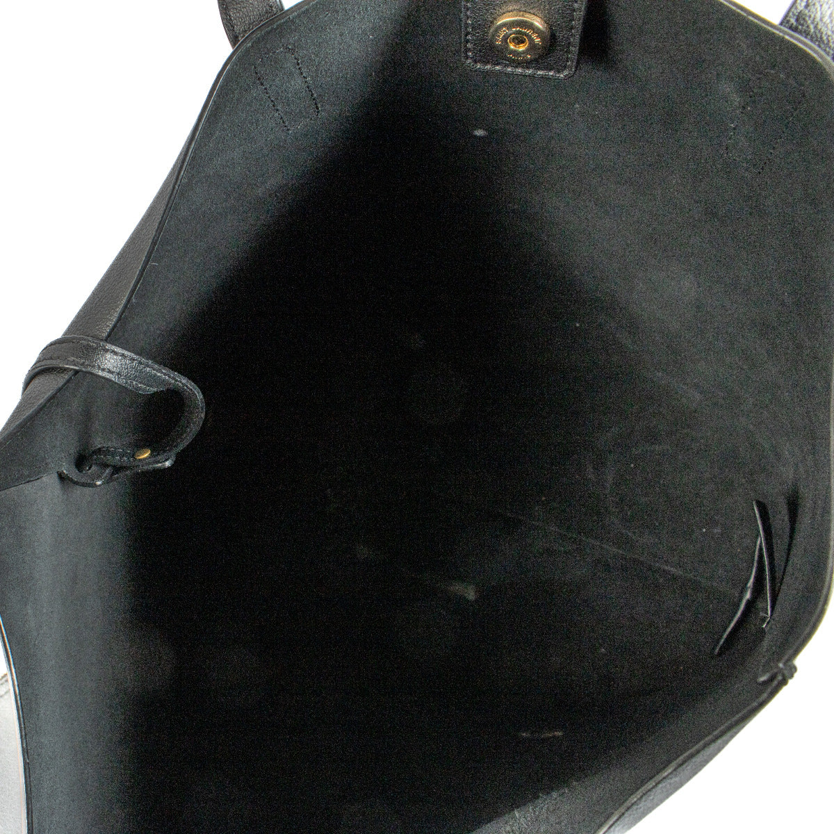 Saint Laurent Black Shopping N/S Leather Tote Bag