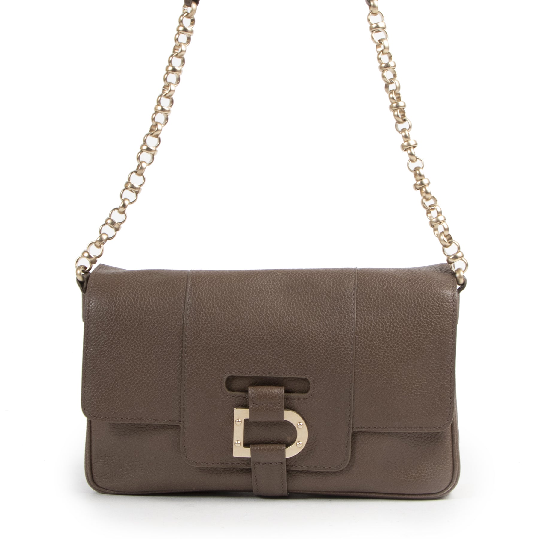 Delvaux Taupe Brown Shoulder Bag pour le meilleur prix chez Labellov