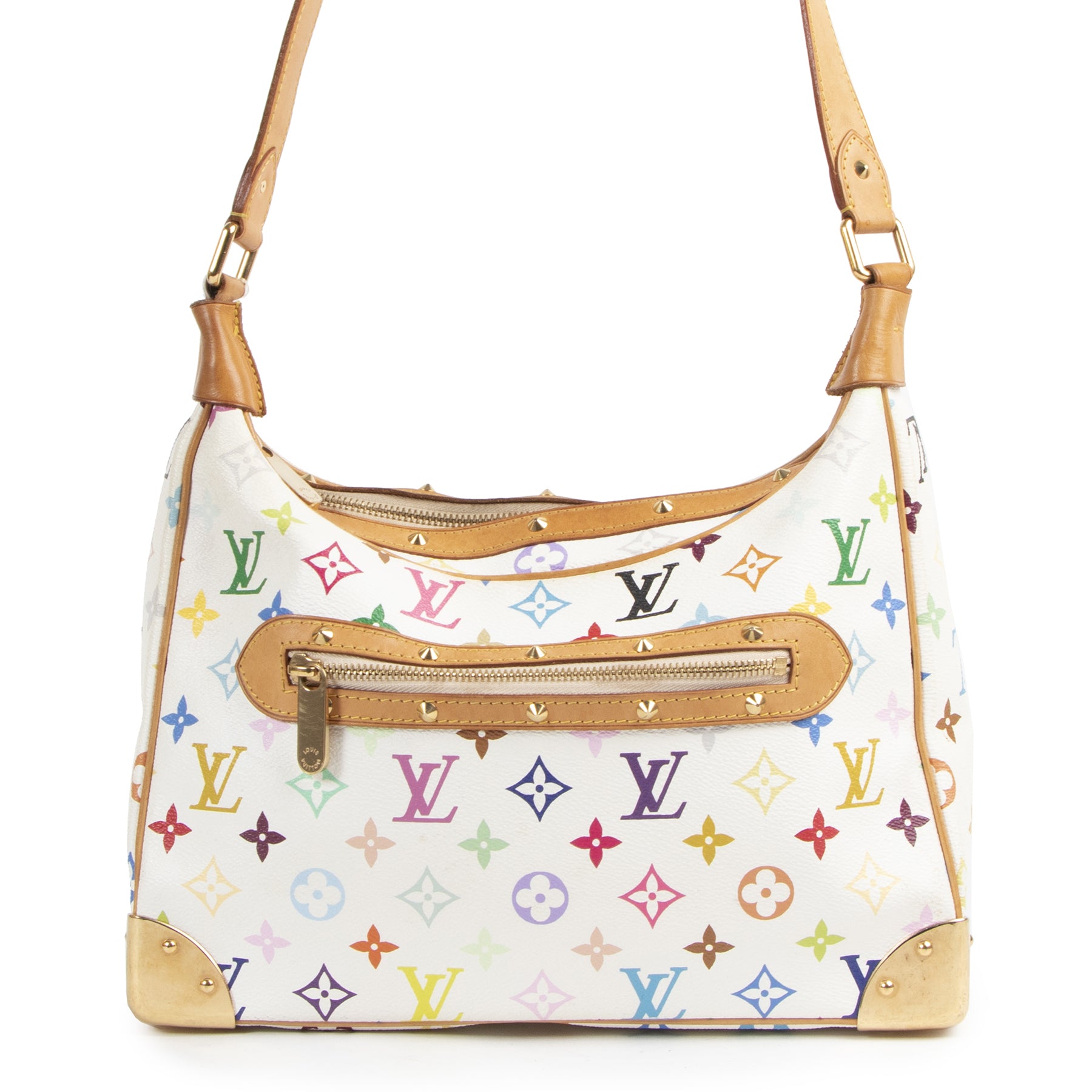 Authentic secondhand Louis Vuitton Multi Color Takashi Murakami Boulogne Bag designer bags fashion luxury vintage webshop safe secure online shopping