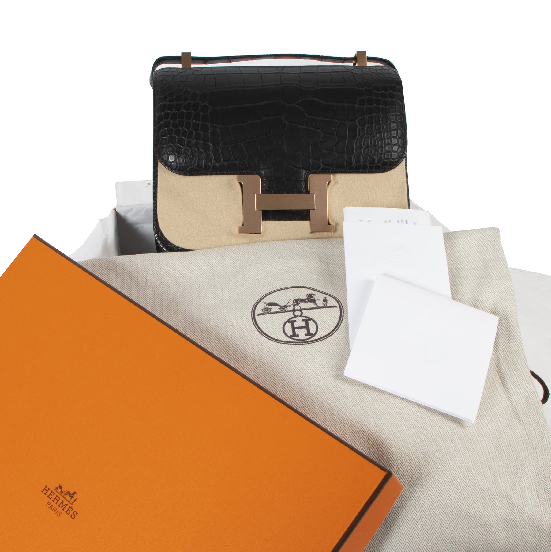 Hermès Constance III 24 Alligator Mississippiensis Matte Black