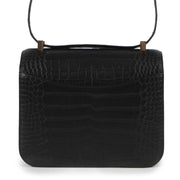 100% authentic designer Hermès Constance III 24 Alligator Mississippiensis Matte Black for the best price online