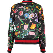 Shop second hand luxury designer fashion Gucci Resort 2018 Floral Print Silk Bomber Jacket at Labellov