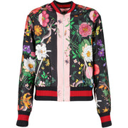 Shop second hand luxury designer fashion Gucci Resort 2018 Floral Print Silk Bomber Jacket at Labellov