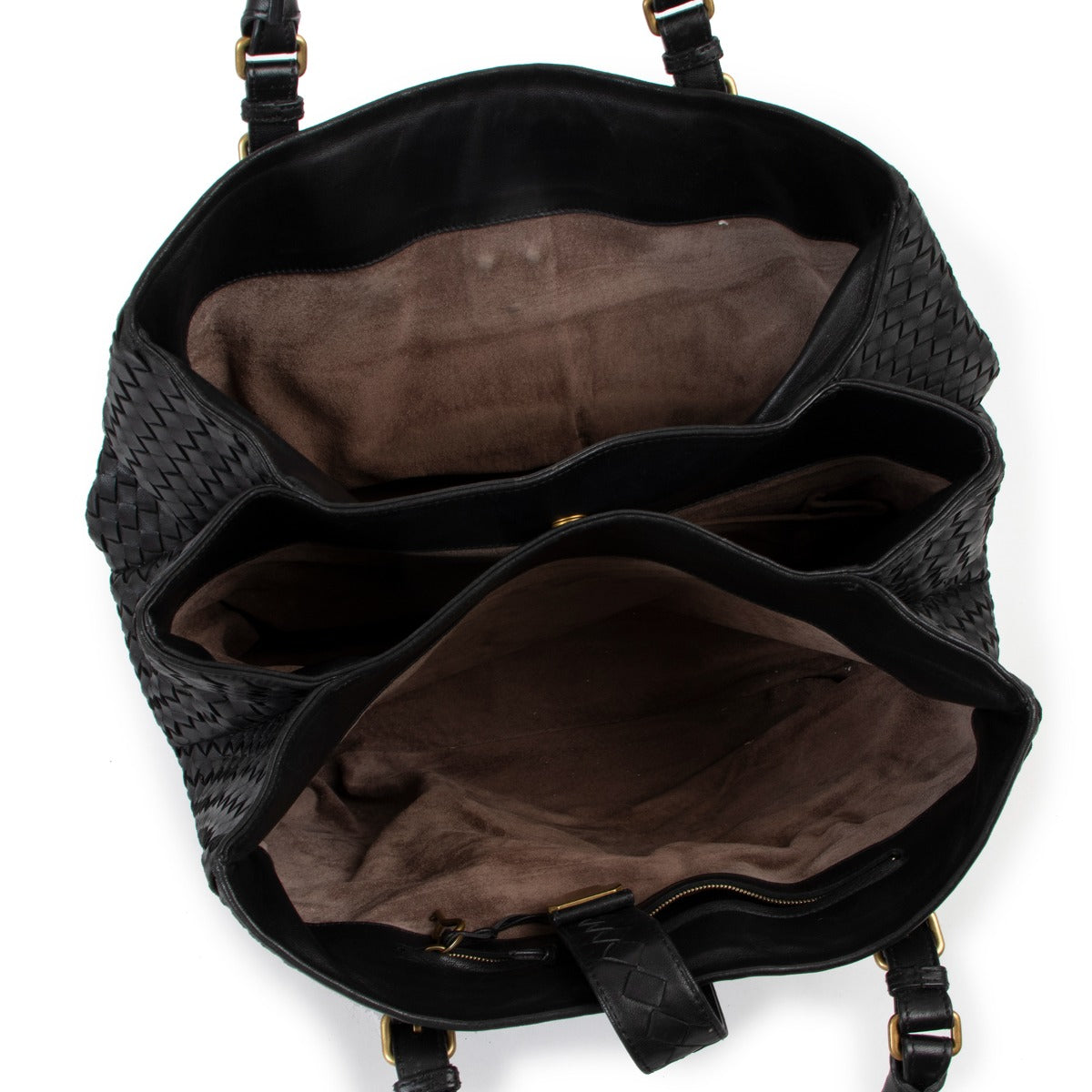 Buy an authentic second hand Bottega Veneta Black Intrecciato Top Handle in very good condition at Labellov