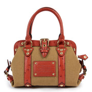 Shop safe online at Labellov in antwerp this 100% authentic second hand Louis Vuitton Green Toile Trianon Canvas Sac De Nuit Top Handle