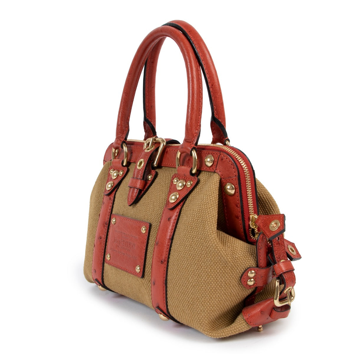 Shop safe online at Labellov in antwerp this 100% authentic second hand Louis Vuitton Green Toile Trianon Canvas Sac De Nuit Top Handle