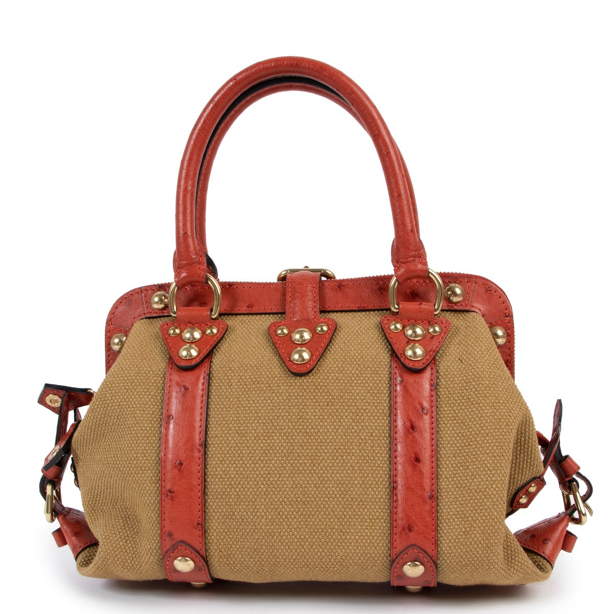 Shop safe online at Labellov in antwerp this 100% authentic second hand Louis Vuitton Green Toile Trianon Canvas Sac De Nuit Top Handle