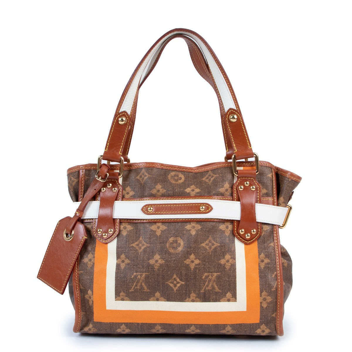 Shop safe online at Labellov in Antwerp this 100% authentic second hand Louis Vuitton Limited Edition Monogram Tisse Rayures PM Bag