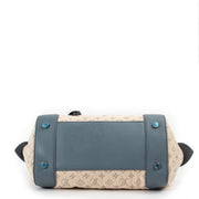Shop authentic second hand Louis Vuitton Spring/Summer 2012 Blue Monogram Denim Speedy Round Squat MM Bag at Labellov
