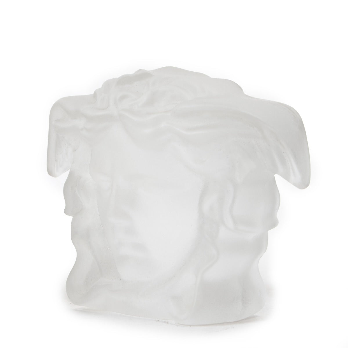 Presse-papier Versace Rosenthal Méduse en cristal blanc
