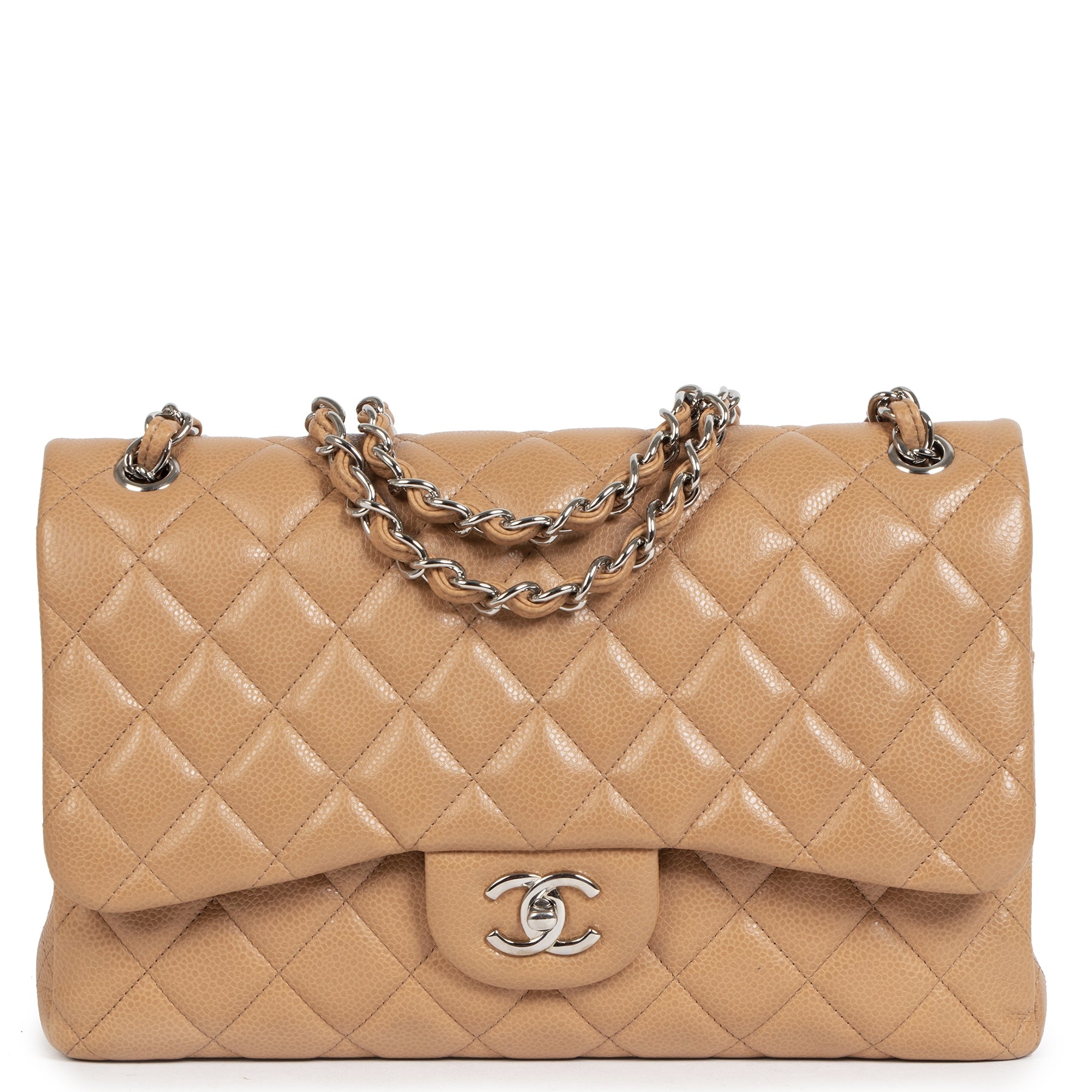 Are you looking for an authentic designer shoulder bag for the best price Chanel Caviar Classic Flap Bag Jumbo