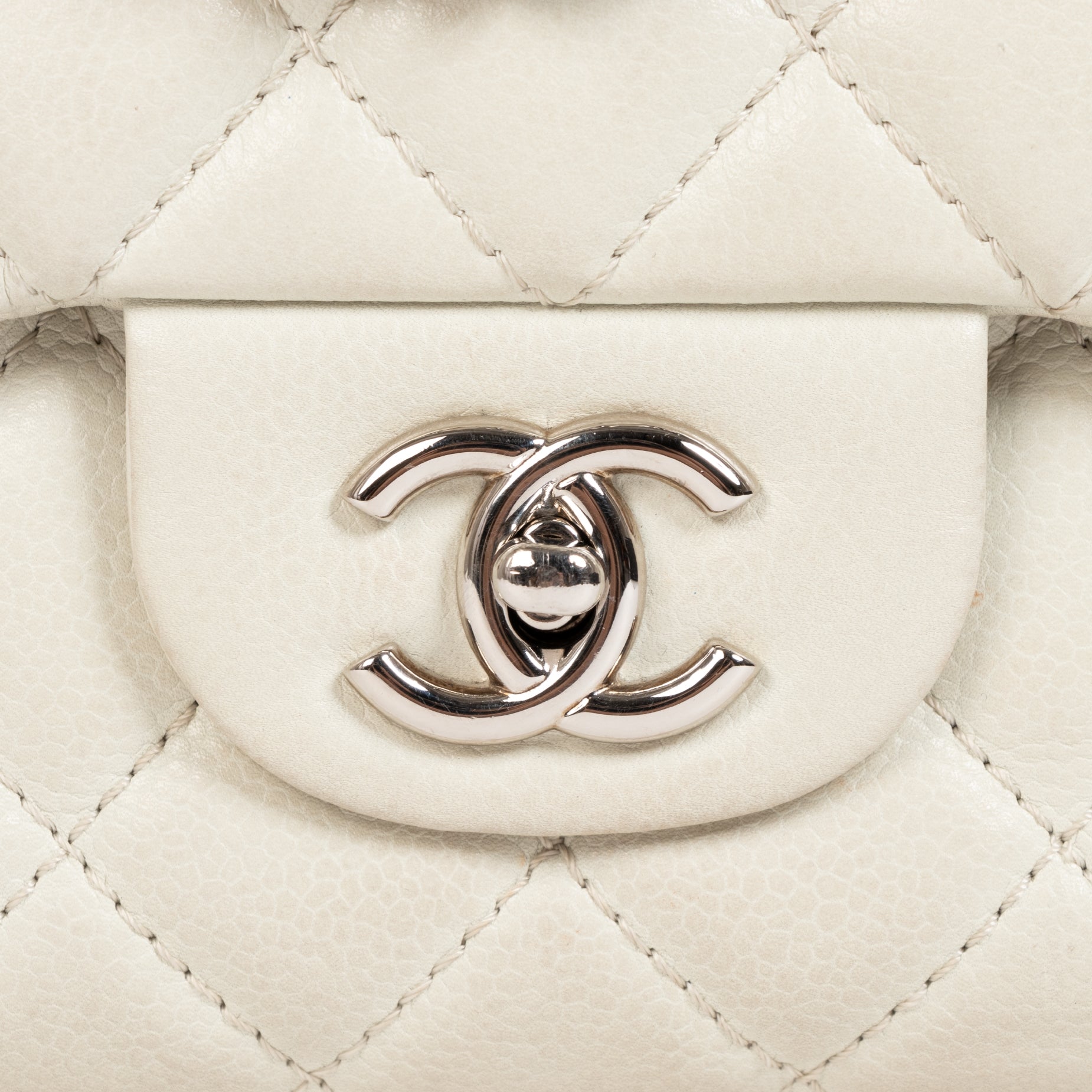 Chanel Soft Grey Classic Jumbo Flap Bag