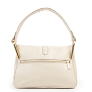 Authentieke Tweedehands Delvaux Beige Leather Givry Shoulder Bag juiste prijs veilig online shoppen luxe merken webshop winkelen Antwerpen België mode fashion