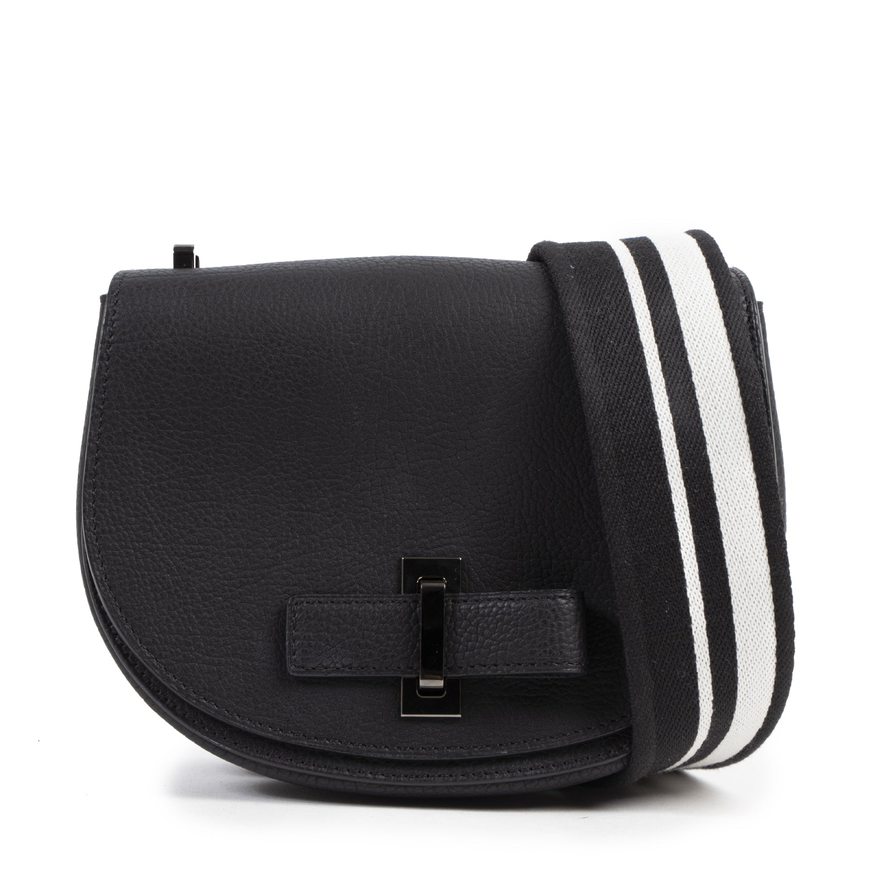 Authentic secondhand Delvaux Black And White Le Mutin Mini Crispy Calf designer bags fashion designer brands luxury vintage webshop safe secure online shopping