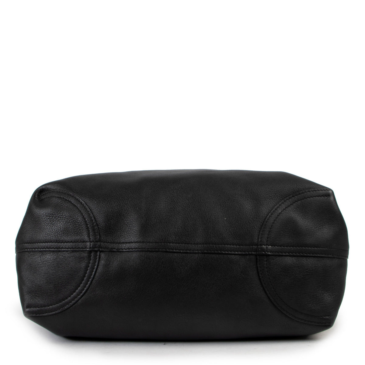 Sac porté épaule Delvaux Givry With Me Borderline noir et ivoire
