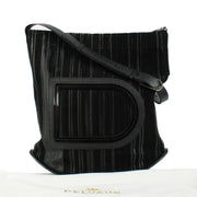 Shop 100% authentic secondhand Delvaux Blue/Black Toile De Cuire Crossbody on Labellov.com