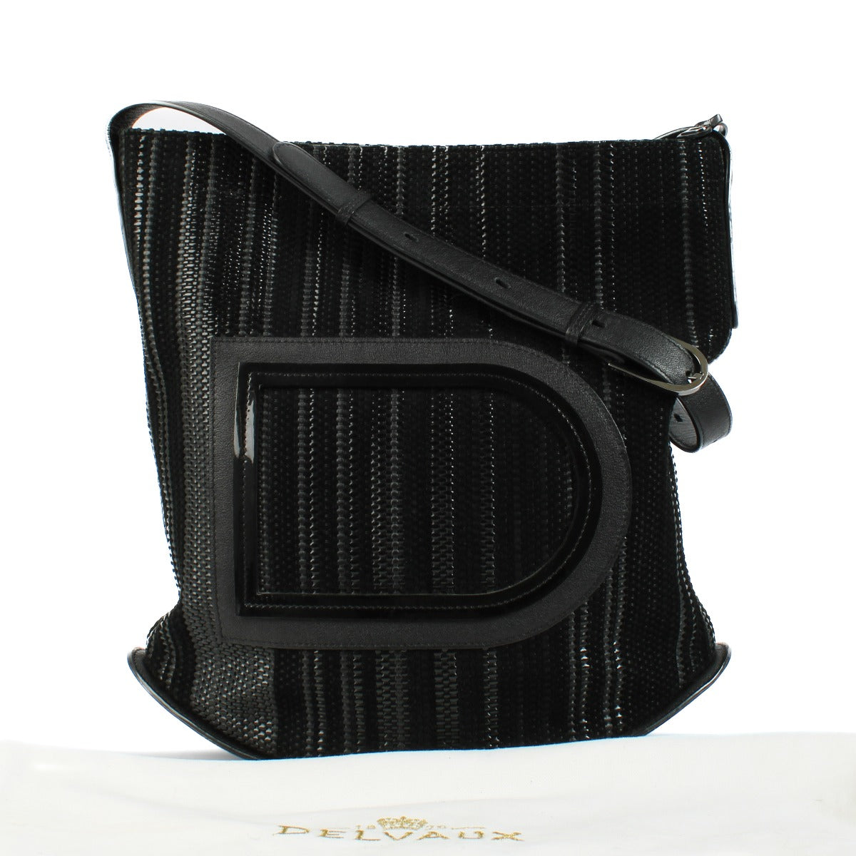 Shop 100% authentic secondhand Delvaux Blue/Black Toile De Cuire Crossbody on Labellov.com