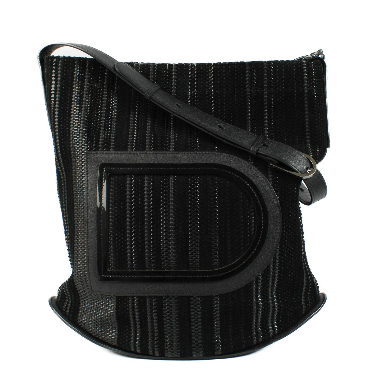 Shop 100% authentic secondhand Delvaux Blue/Black Toile De Cuire Crossbody on Labellov.com