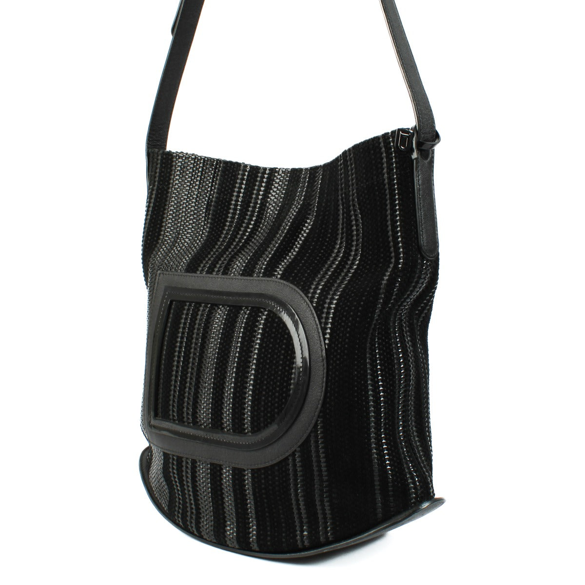 Shop 100% authentic secondhand Delvaux Blue/Black Toile De Cuire Crossbody on Labellov.com