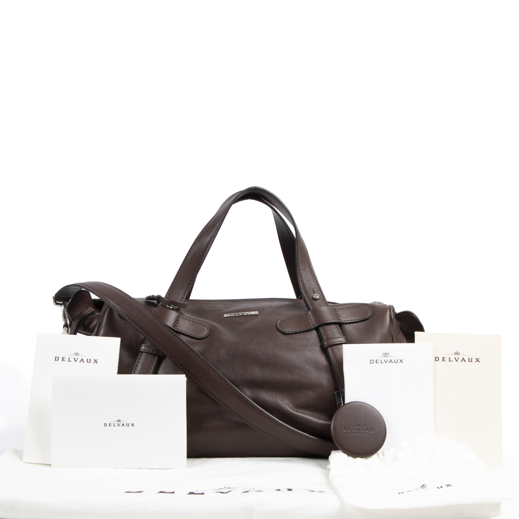 Buy and sell your authentic designer Delvaux Dark Brown St Germain Souple Bag