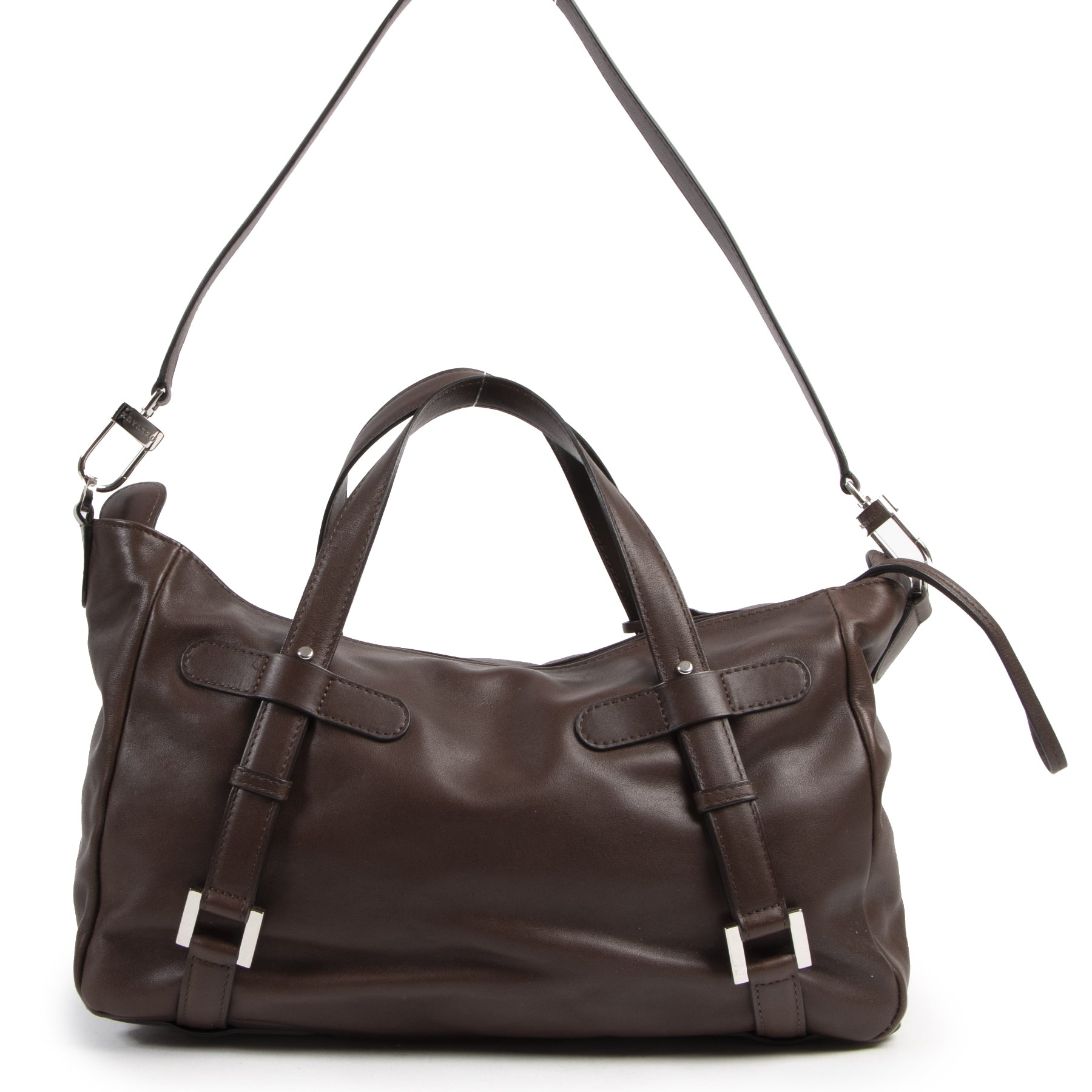 Delvaux Dark Brown St Germain Souple Bag for sale online at Labellov secondhand luxury