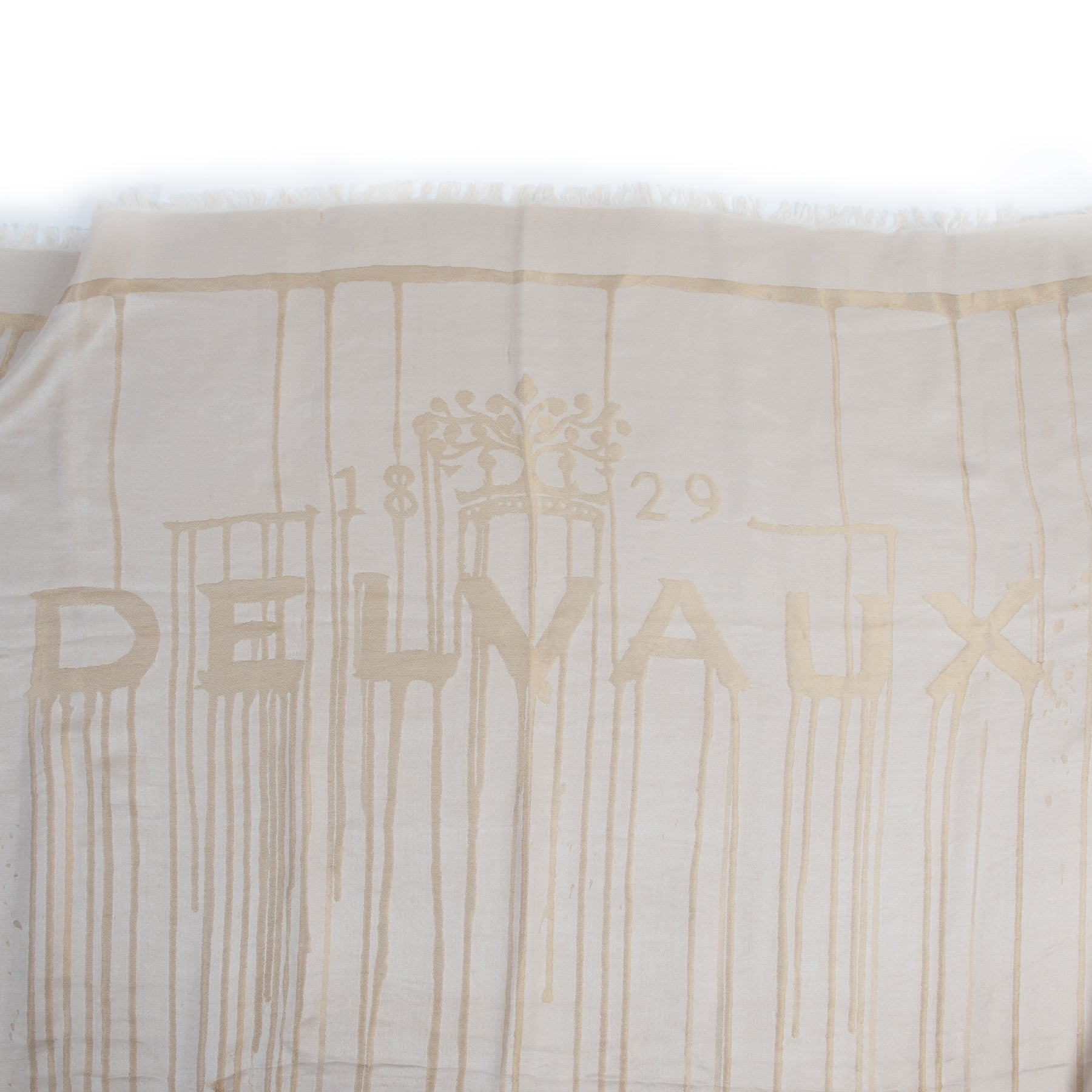 Authentic secondhand Delvaux Beige And Gold Scarf designer bags accessories scarves designer brands luxury vintage webshop fashion safe secure online shopping