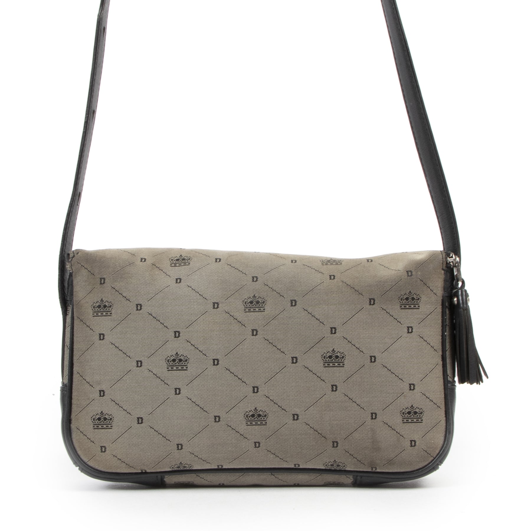 Authentieke Tweedehands Delvaux Logo Canvas Belt Bag juiste prijs veilig online shoppen luxe merken webshop winkelen Antwerpen Belgë mode fashion