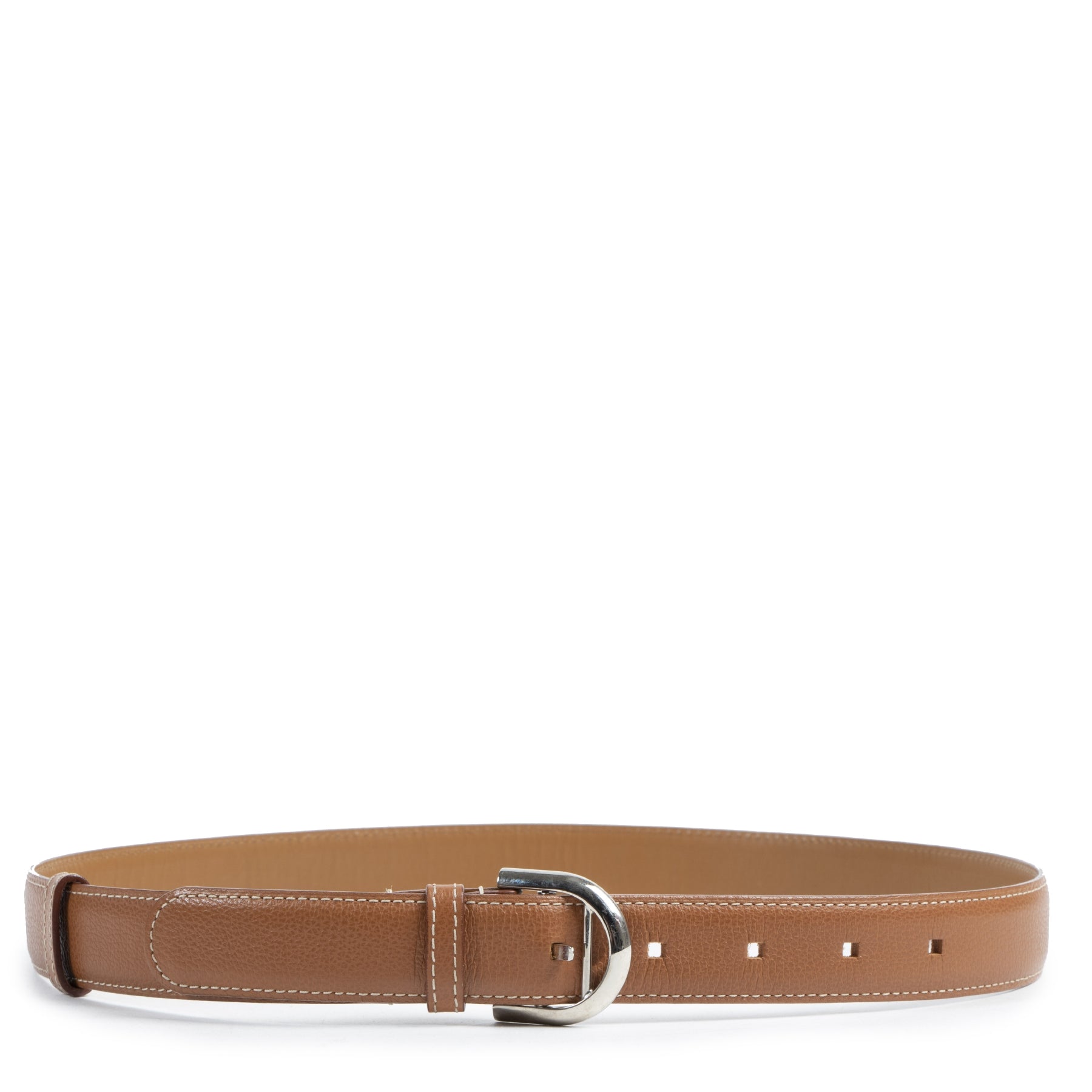 Delvaux Camel Brillant Belt - Size 75