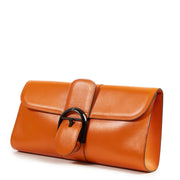 buy and sell your authentic designer Delvaux Orange Brillant Clutch for the best price