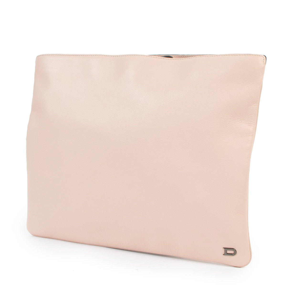 Shop authentic second hand luxury designer Delvaux Soft Pink Leather Clutch at Labellov.