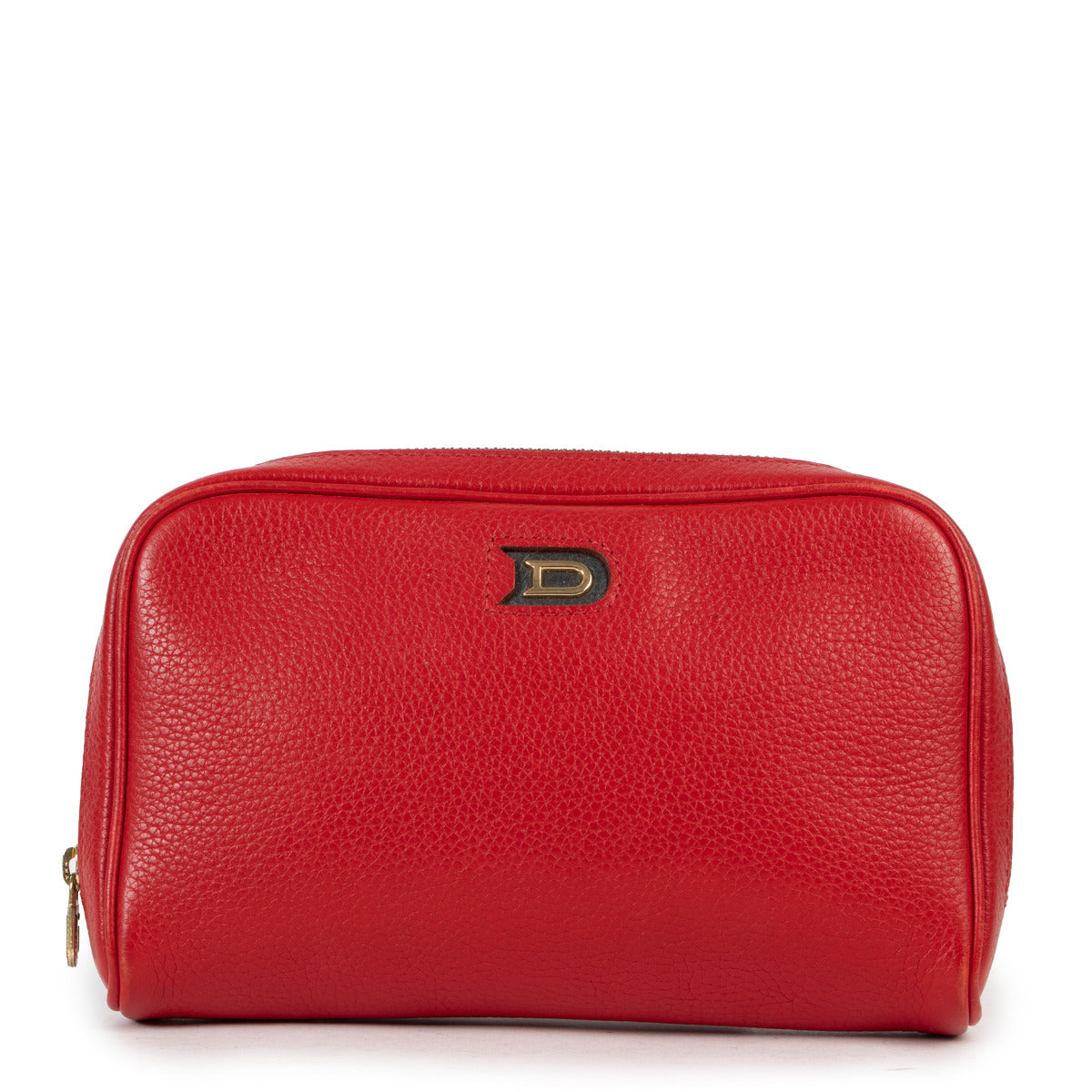 Delvaux Red Leather Zip Pochette