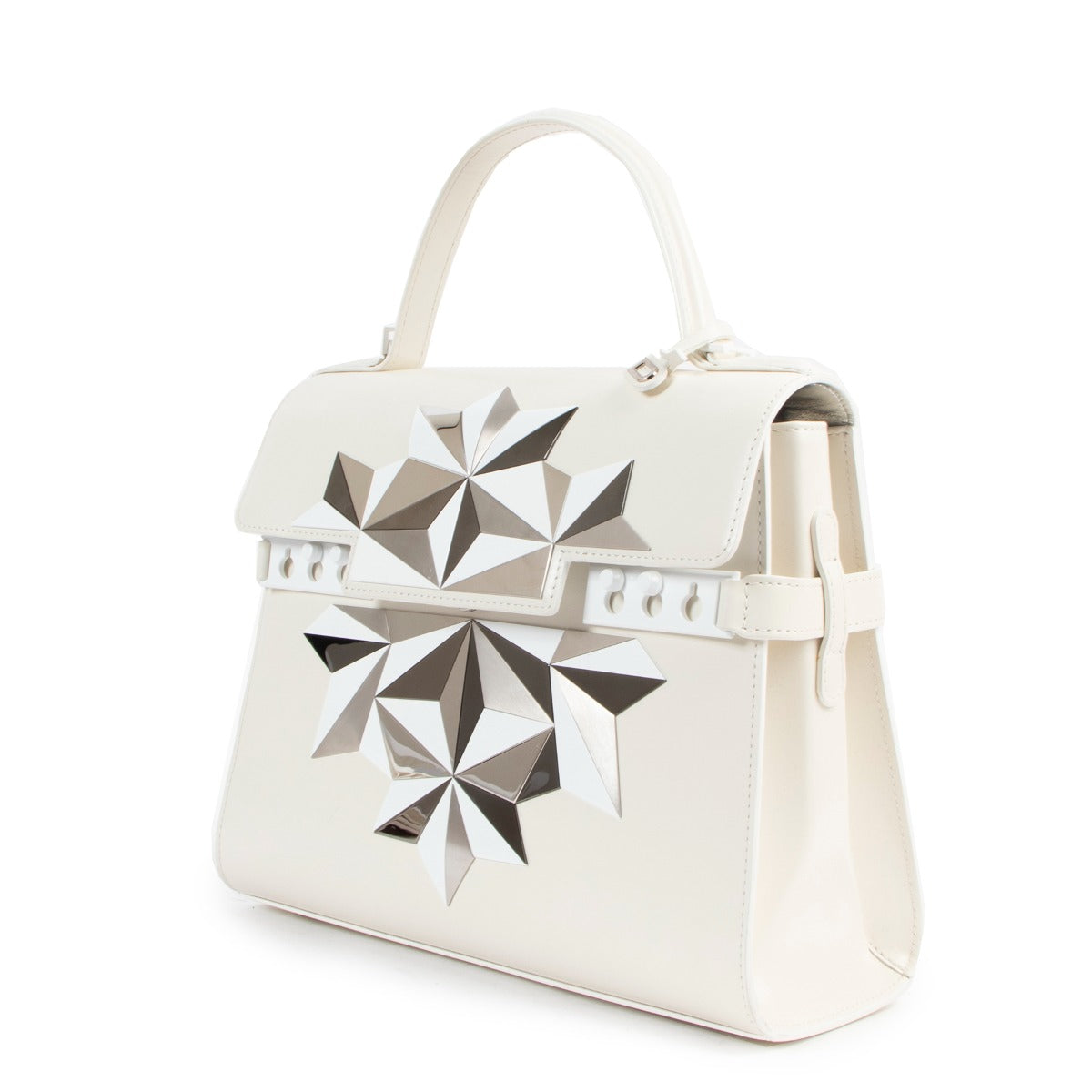 Delvaux Tempête MM Poussière D’Étoiles Cuir de Veau Blanc Édition Limitée
