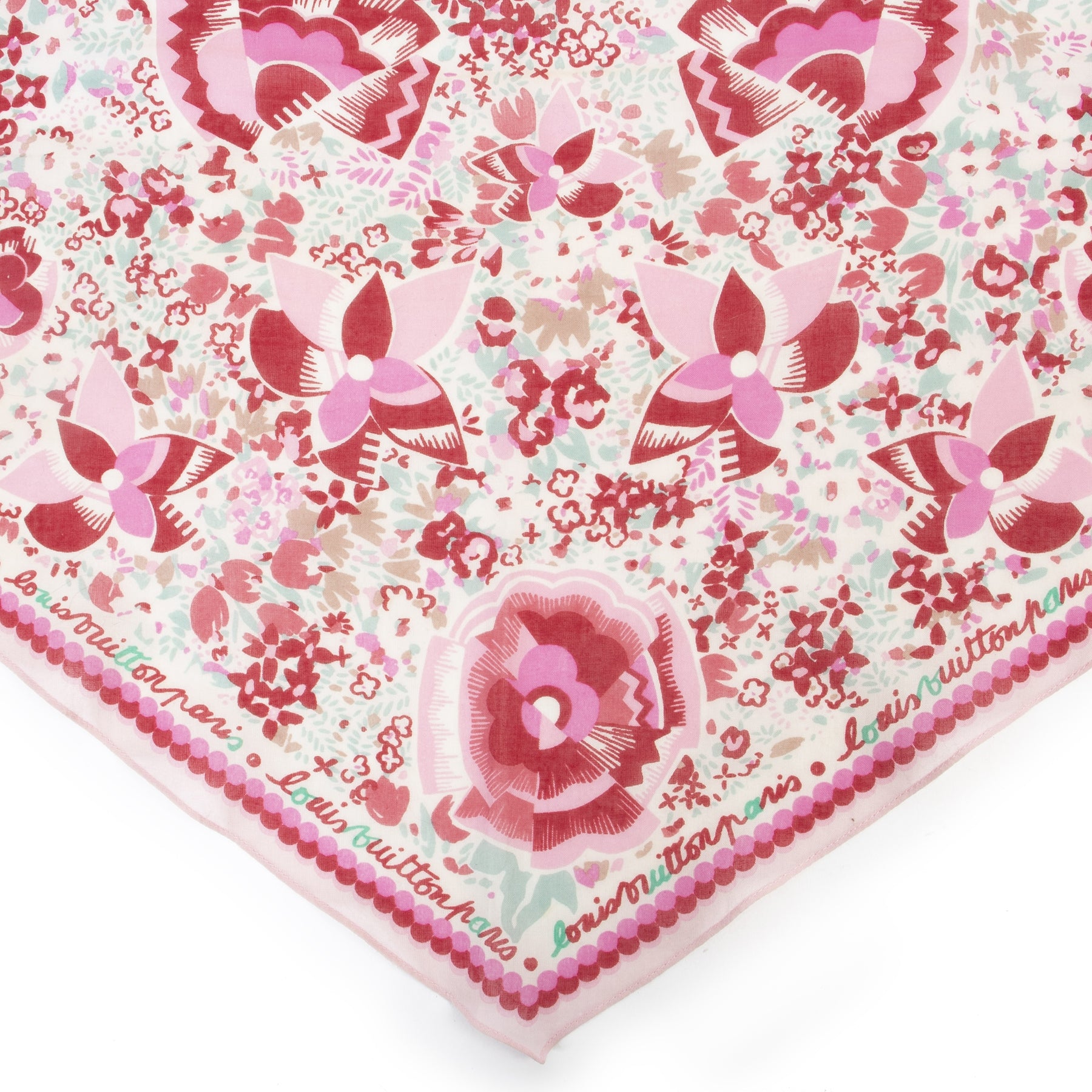 acheter en ligne Louis Vuitton Paris Multicolor Cotton Triangle Scarf