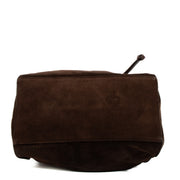 Shop safe online at Labellov in Antwerp, Brussels and Knokke this 100% authentic second hand Chanel Brown Suede Drawstring Bucket Bag
