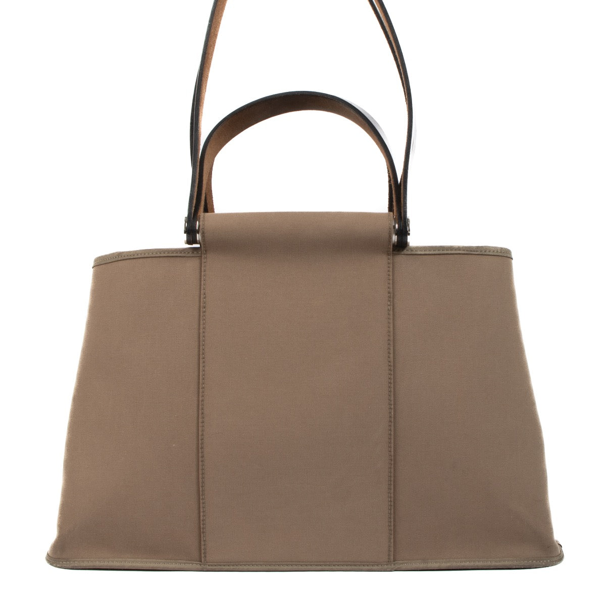 Shop safe online at Labellov in Antwerp, Brussels and Knokke this 100% authentic Hermès Grey Canvas Cabag PM 2 Way Elan Bag