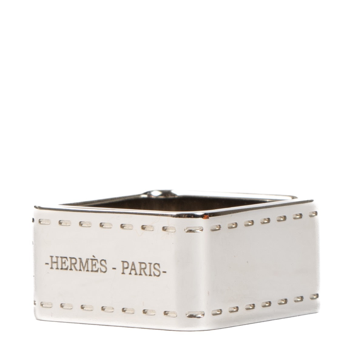 Buy real authentic Hermès Silver Scarf Ring 90 Bolduc safe online at Labellov.com or in Brussels, Knokke or Antwerp