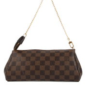 Shop safe online at Labellov in Antwerp, Brussels and Knokke this 100% authentic second hand Louis Vuitton Damier Ebene Canvas Eva Chain Crossbody Bag