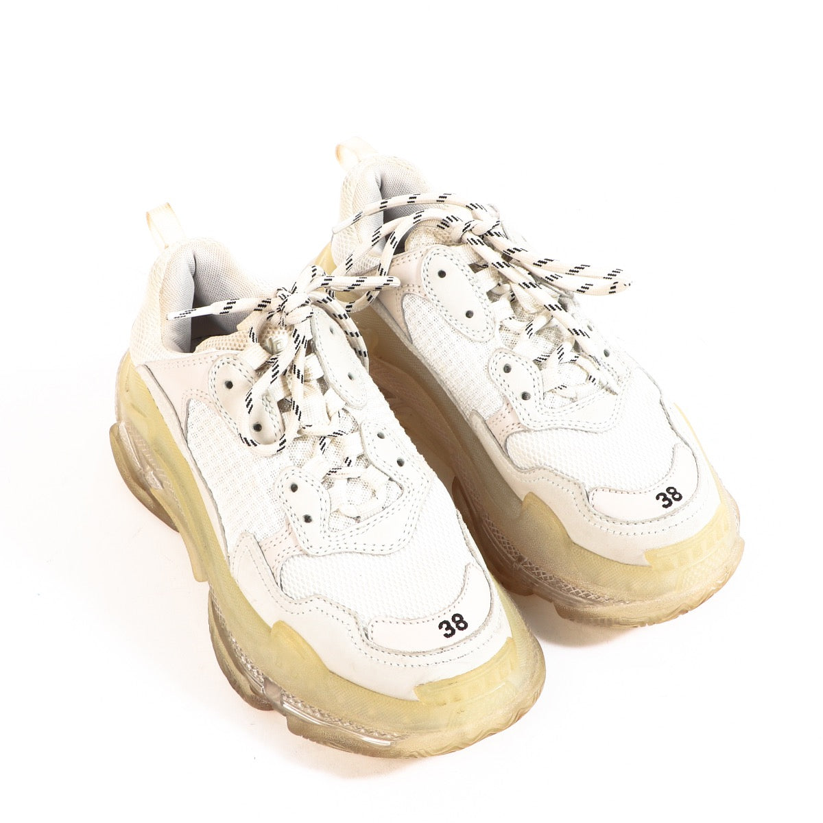 Buy an authentic Balenciaga Triple S Clear Sole Sneakers - Size 38 in good condition at Labellov in Antwerp.