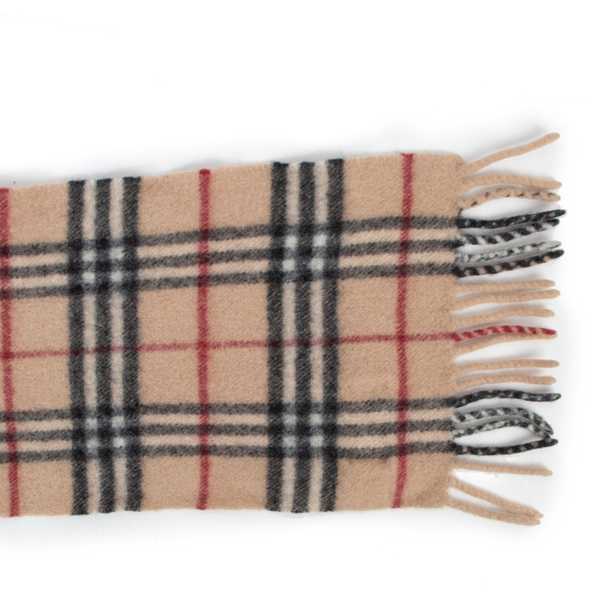 Burberry Beige Vintage Check Wool/Cashmere Scarf