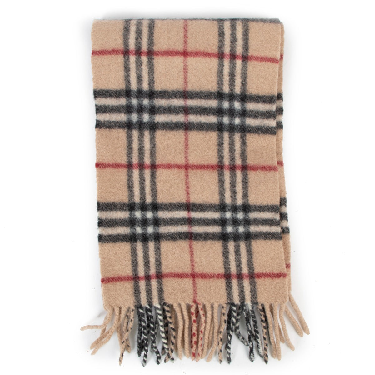 Burberry Beige Vintage Check Wool/Cashmere Scarf
