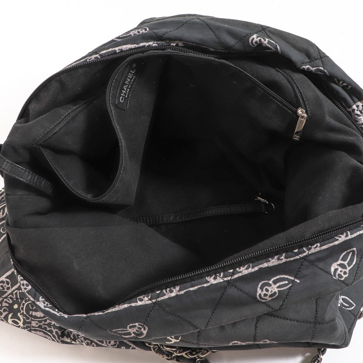 Chanel Grijze Bandana Canvas XXL Tote Bag