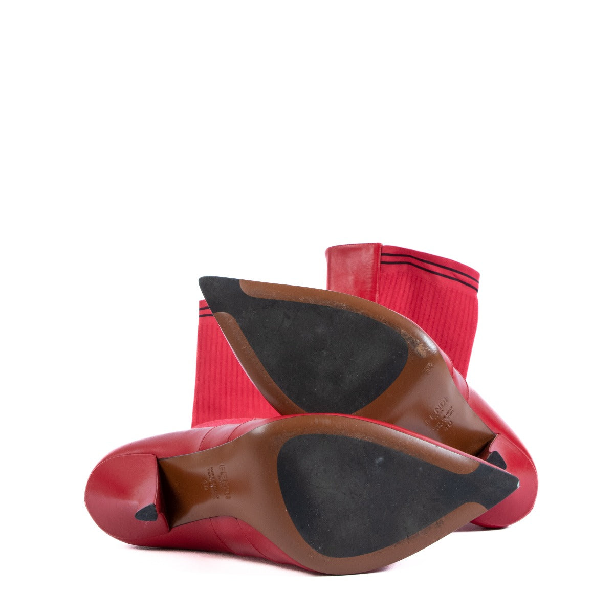 Fendi Rockoko Rode Stretch Overkneelaarzen - Maat 40