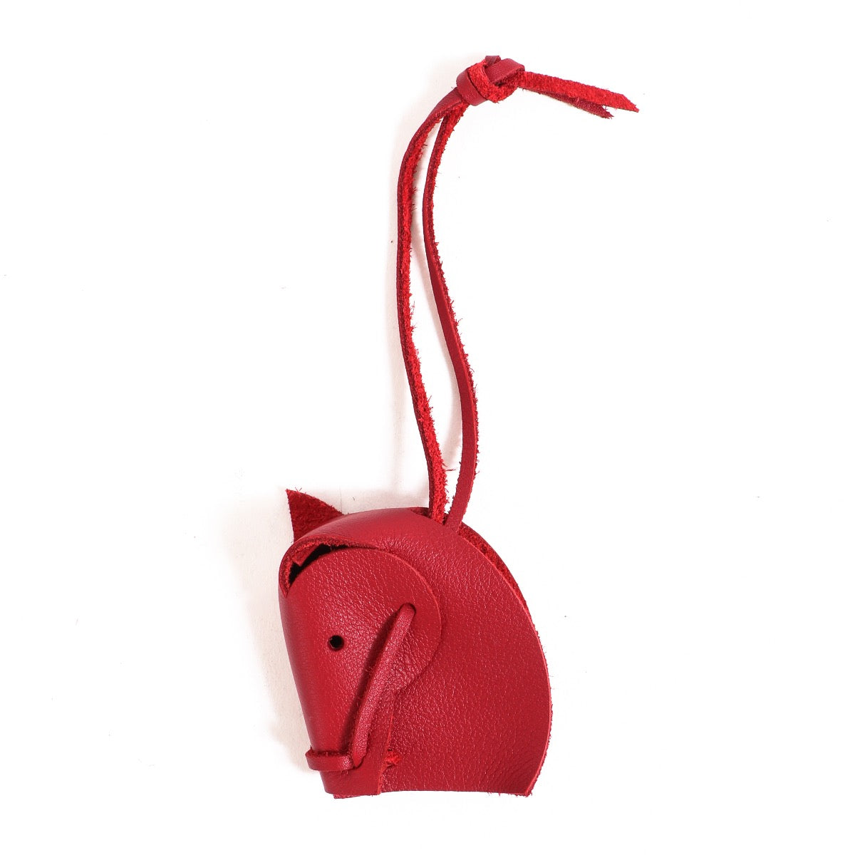 Buy an authentic Hermès Burgundy Tête De Cheval Bag Charm in as new condition at Labellov in Antwerp.