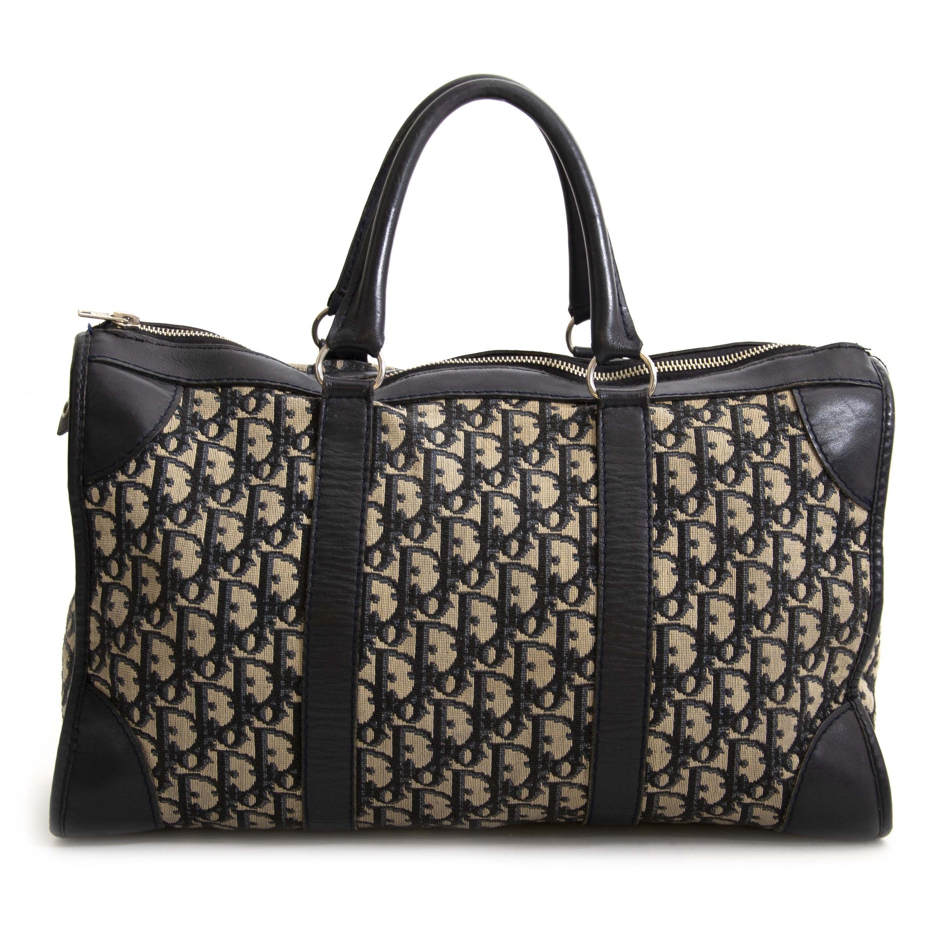 Dior Dark Blue Monogram Trotteur Bag