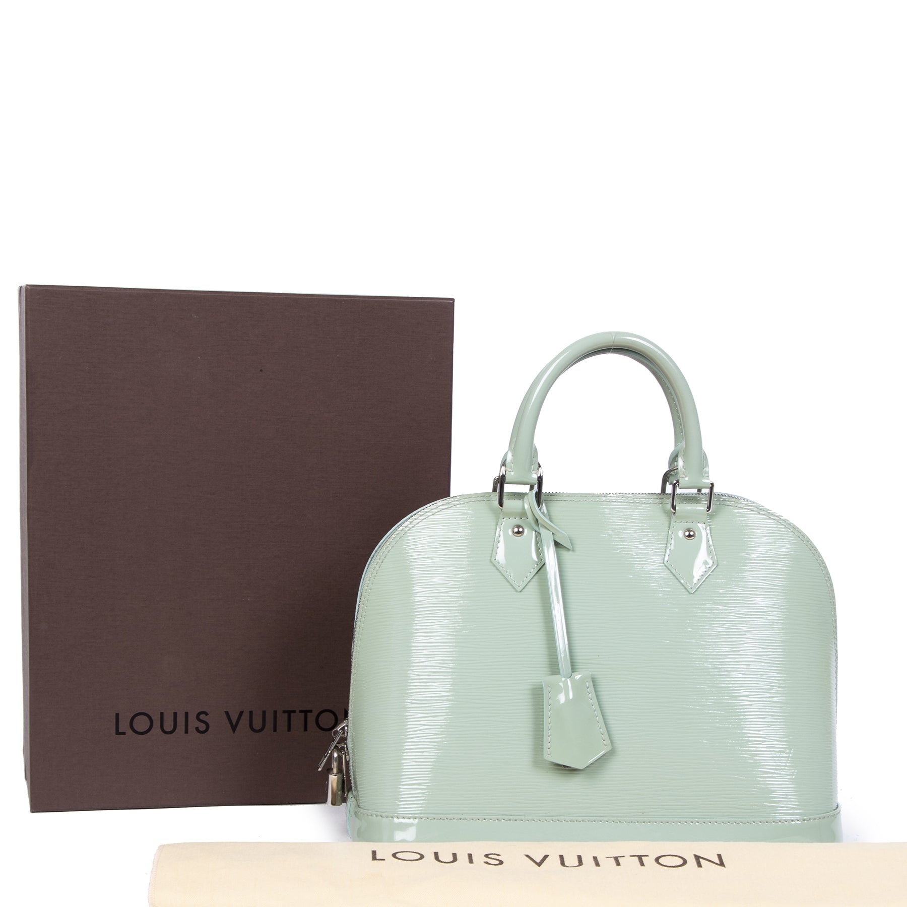 shop 100% authentic Louis Vuitton Mint Green Epi Leather Alma PM