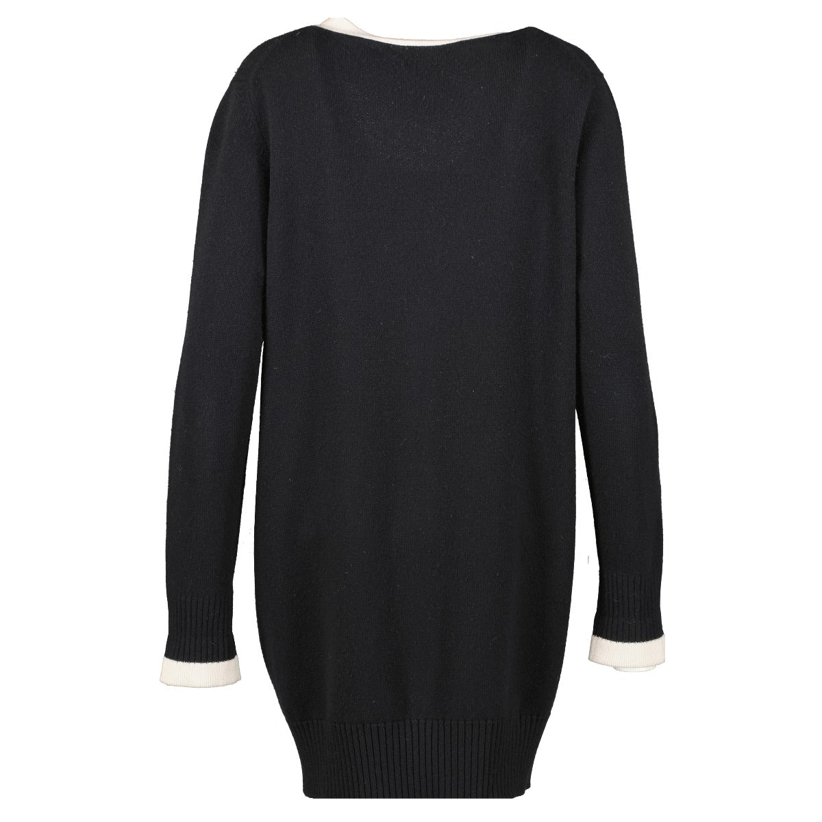 authentic second hand Chanel Black Cashmere Cardigan - Size 44 on Labellov.com