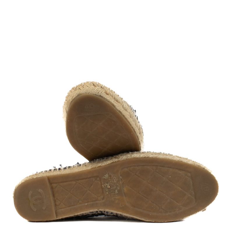 Chanel Blue Tweed Espadrilles - Size 40