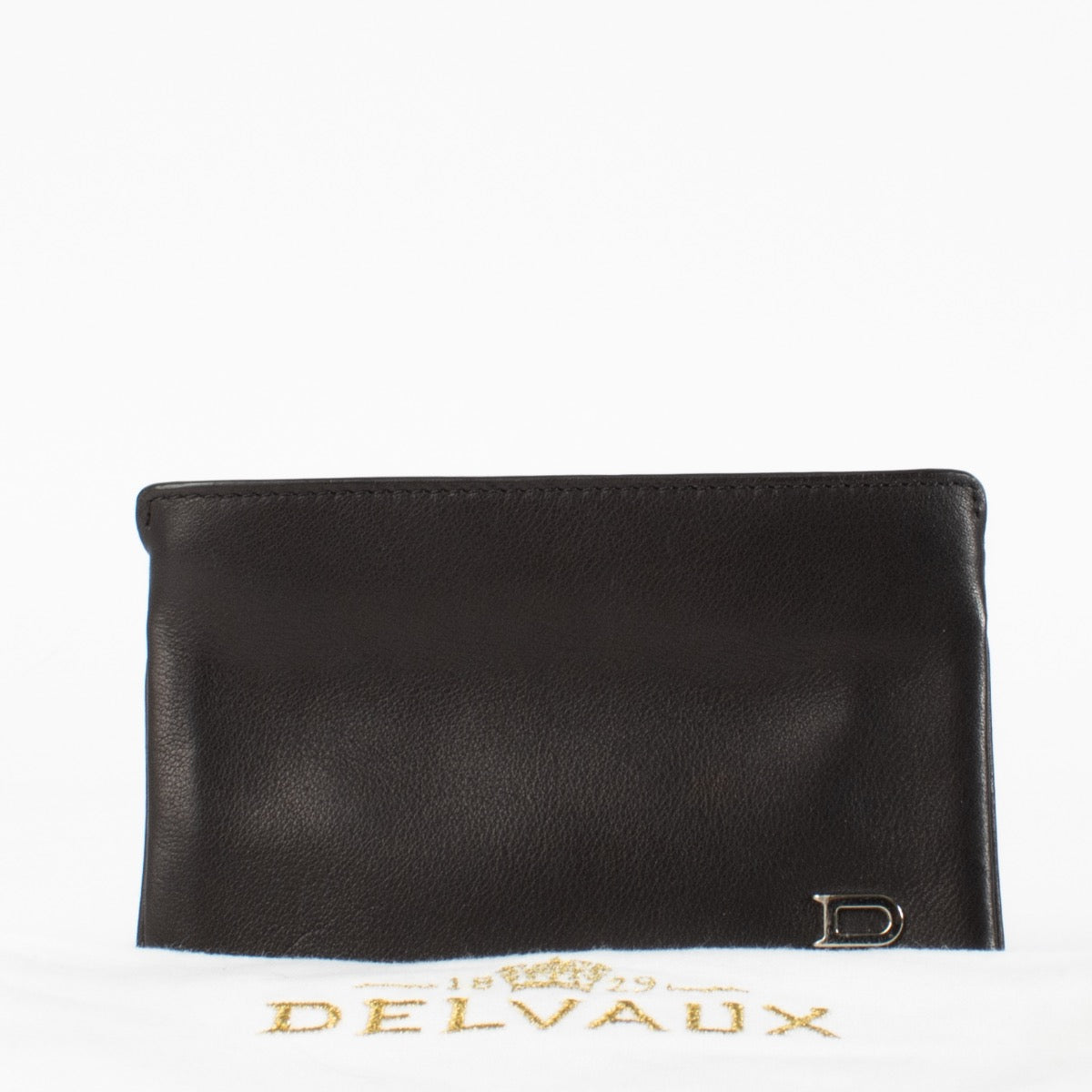 Authentic preloved Delvaux Black Allure Pouch on Labellov.com